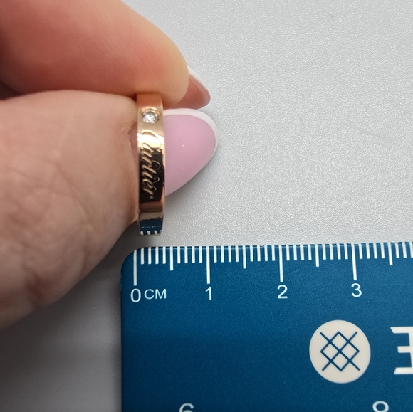 $1920 Auth Cartier C De Cartier 18K Rose Gold Diamond Band Ring Sz 51 US Sz 5.75 - Picture 9 of 9